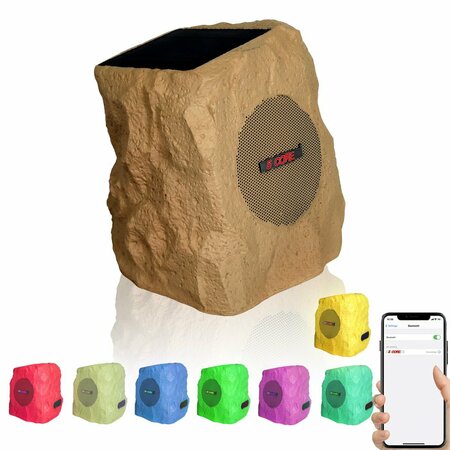 5 Core 5 Core Outdoor Bluetooth Wireless Rock Speaker - Patio Garden Speakers - GRDNSPK SP BRWN 1PC GRDNSPK SP BRWN 1PC